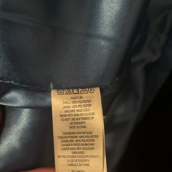 French Connection Blue Teddy Coat Medium - Picture 6 of 6